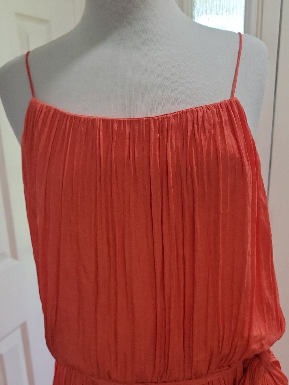 Banana Republic Coral Pleated Maxi Dress - Picture 2 of 9